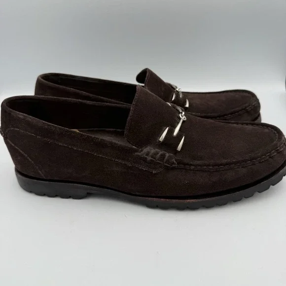 Cole Haan Brown Suede‎ Horse Bit Loafer Driver ShoesNikeAir Mens Size 11 - Picture 4 of 8